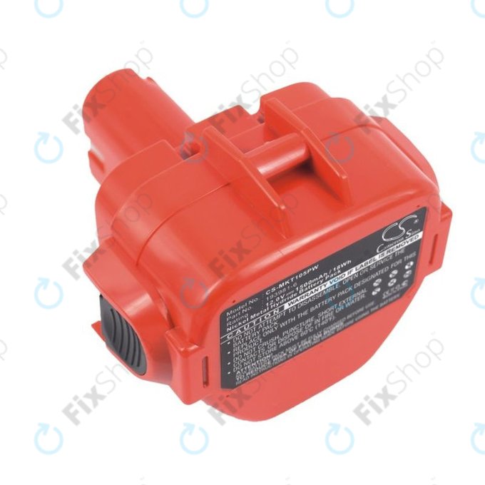Batterie pour Makita 1050, 1500mAh, Ni-MH, 12V, 192598-2, 193981-6, HQ