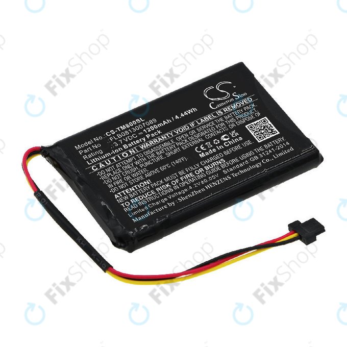 Batterie pour TomTom One XL Traffic, XL 30 Europe 31, 1200mAh, Li-ion, 3.7V, FLB0813007089, HQ