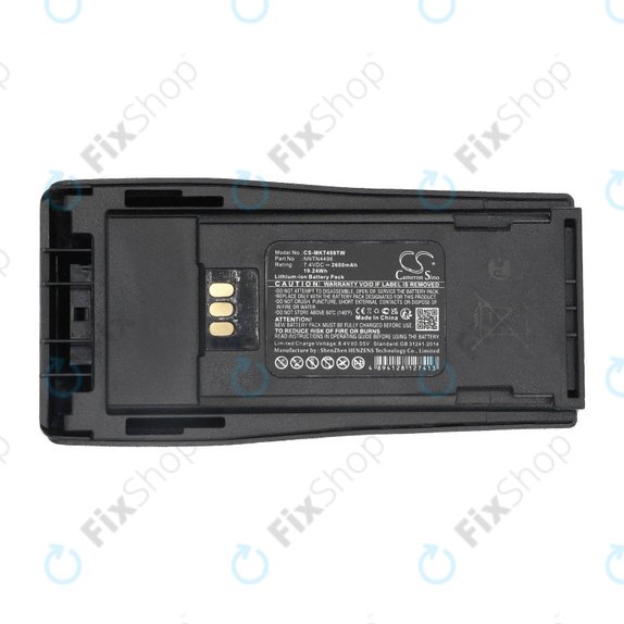 Batterie pour Motorola CP, EP, GP, 2600mAh, Li-ion, 7.4V, NNTN4496, HQ