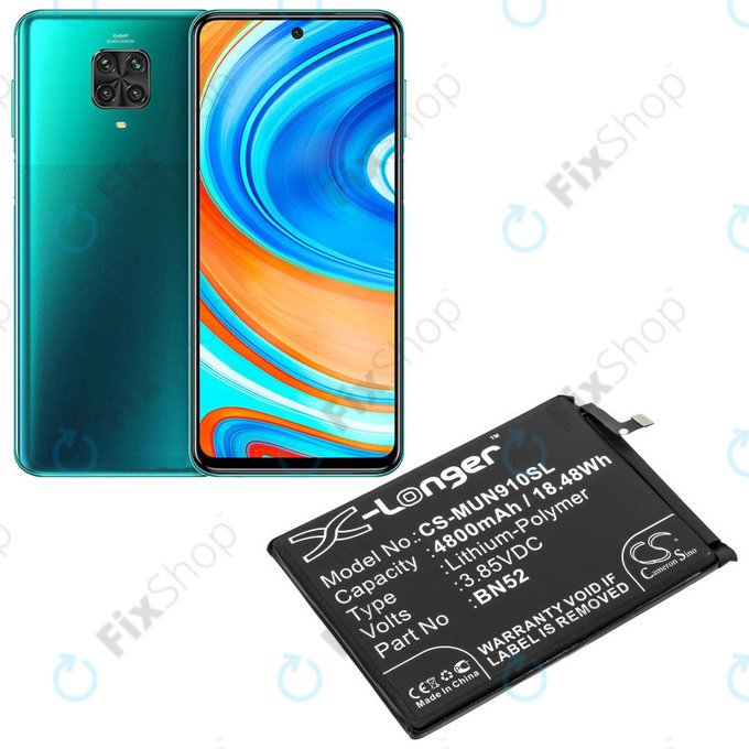 Xiaomi Redmi Note 9 Pro - Batterie BN52 4800mAh HQ