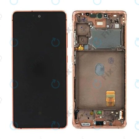 Samsung Galaxy S20 FE G780F - Écran LCD + Ecran Tactile + Cadre (Orange Nuage) - GH82-24219F, GH82-31328F, GH82-31329F, GH82-24220F Genuine Service Pack