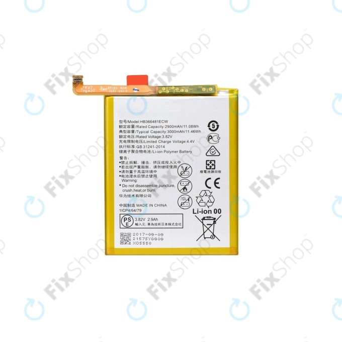Huawei P9, P9 Lite, P10 Lite, P20 Lite, P Smart, Y6 (2018), Y6 Prime (2018), Y7 (2018), Y7 Prime (2018), Honor 7A, 8, 9 Lite - Batterie HB366481ECW 3000mAh