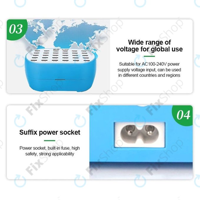 Relife RL-304M - Chargeur USB Smart Service - 30x USB / 160W