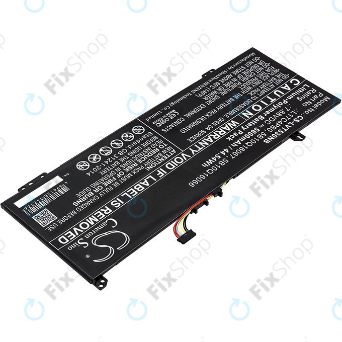 Batterie pour Lenovo Air 14, Flex 6, Ideapad 530, Yoga 530, 5800mAh, Li-Pol, 7.68V, L17C4PB0, HQ