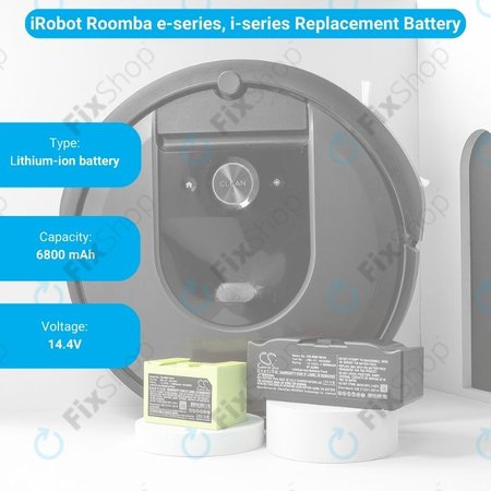 iRobot Roomba e-series, i-series - Batterie ABL-D1, 4624864, ABL-D2 6800mAh HQ