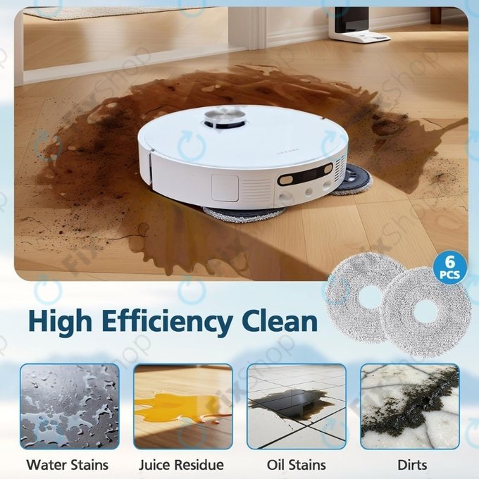 Xiaomi Dreame X40 Ultra, L40 Ultra, L10s Ultra, Pro Gen2, Mova E30 Ultra - Chiffon de vadrouille