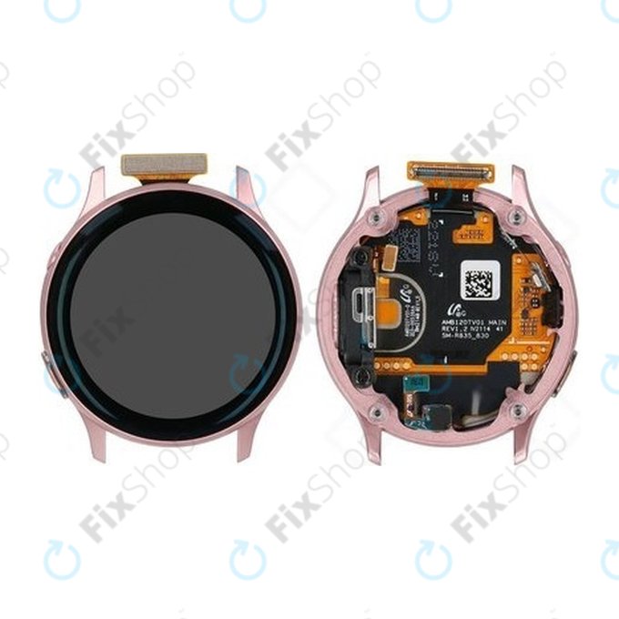 Samsung Galaxy Watch Active 2 40 mm R830, R835 - Écran LCD + Écran tactile + Cadre (Or) - GH82-21104B Genuine Service Pack