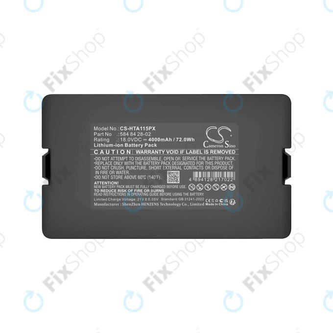 Batterie pour Flymo Easilife 200, Gardena Automower 310, Husqvarna Automower 315X, 4000mAh, Li-Ion, 18.0V, 584 84 28-02, HQ