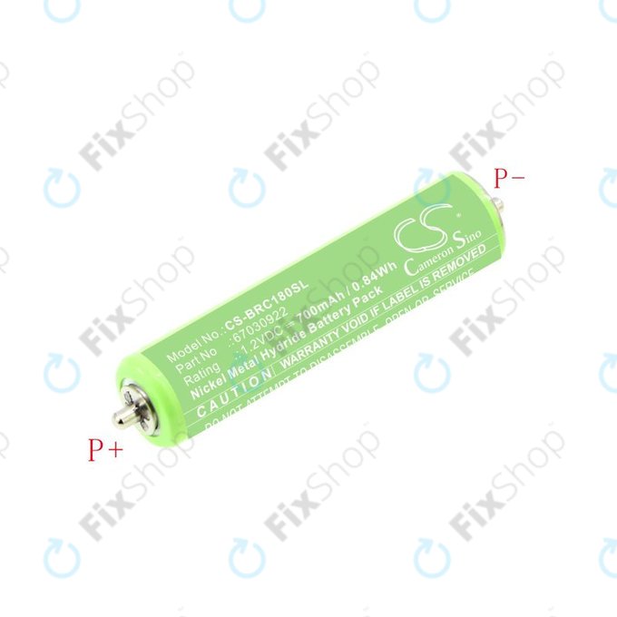 Batterie pour Braun 1000, 180, 2000, 3000, 4735, 5411, Cruzer1, Cruzer Z20, 700mAh, Ni-MH, 1.2V, 67030922, HQ