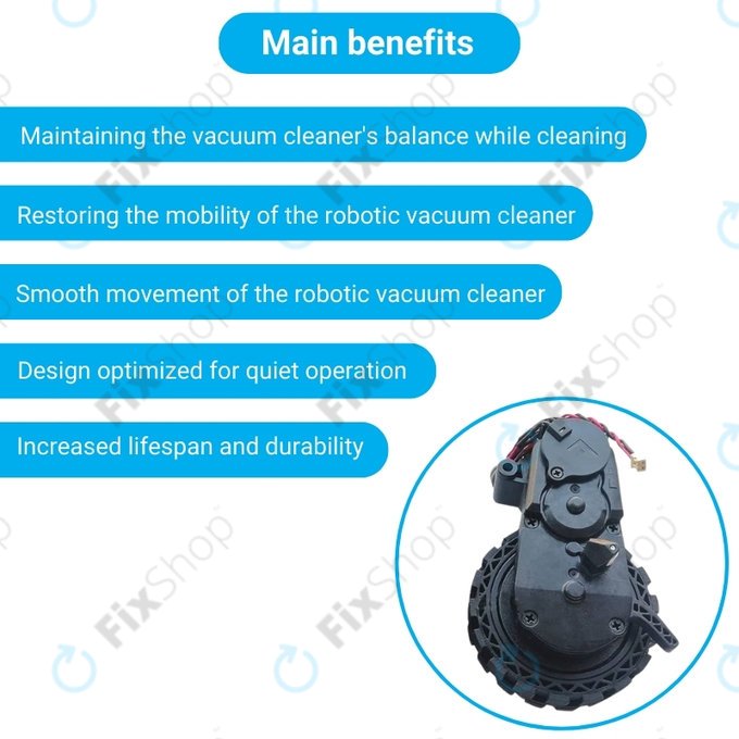 Ecovacs Deebot N-series, T-series, Ozmo-series - Roue avec moteur (gauche)