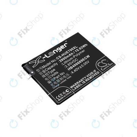 Batterie pour Huawei Y7, 3900mAh, Li-Pol, 3.85V, HB406689ECW, HQ