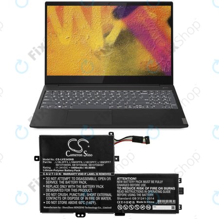 Batterie pour Lenovo IdeaPad C340 14, 15, 4400mAh, Li-Pol, 11.34V, 5B10T09095, HQ
