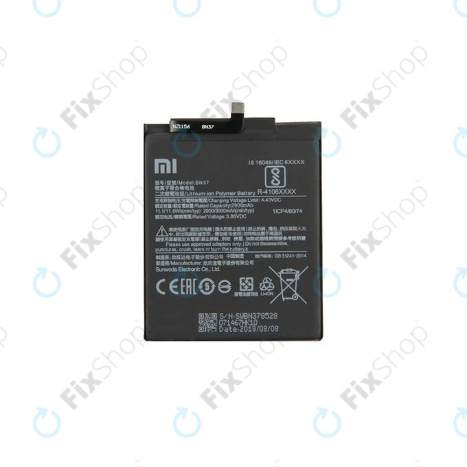 Xiaomi Redmi 6, 6A - Batterie BN37 3000mAh - 46BN37W02093, 46BN37A06003 Genuine Service Pack