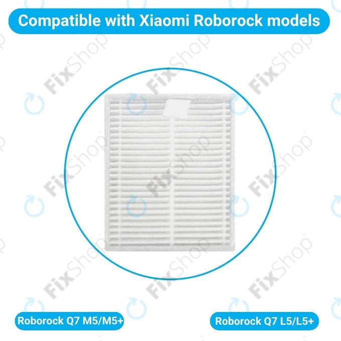Filtre à poussière, 2 pièces pour Xiaomi Roborock Q7 M5, Q7 M5+, Q7 L5, Q7 L5+