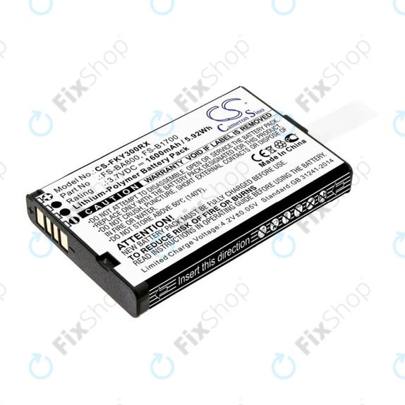 Batterie pour Flysky FA605, FS-GT2B, FS-I10, 1600mAh, Li-Pol, 3.7V, FS-BA800, HQ