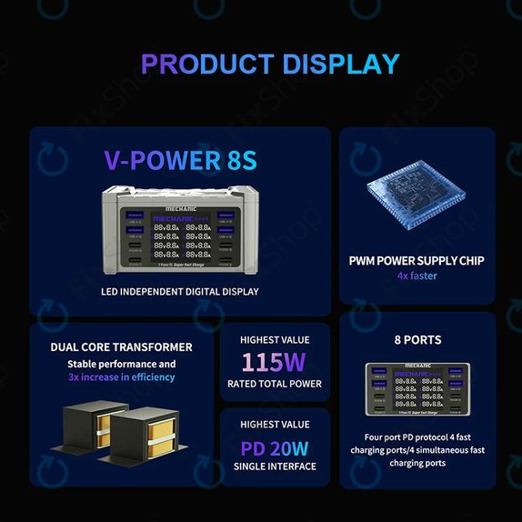 Mechanic V-Power 8S - Station de Charge de Service