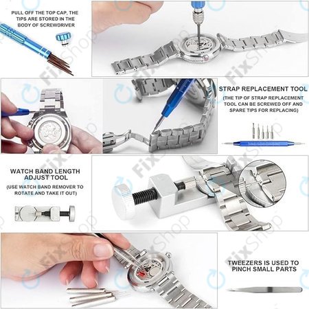 Kit d'outils de réparation de montres - 185pcs