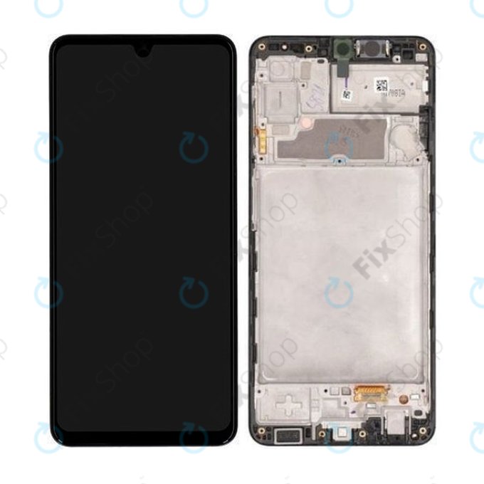 Samsung Galaxy A22 A225F - Écran LCD + Tactile + Cadre (Noir) - GH82-25944A, GH82-26047A Genuine Service Pack