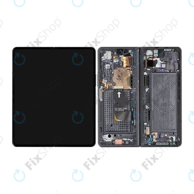 Samsung Galaxy Z Fold 4 F936B - Écran LCD + Écran Tactile + Cadre (Noir Phantom) - GH82-29461A, GH82-29462A Genuine Service Pack