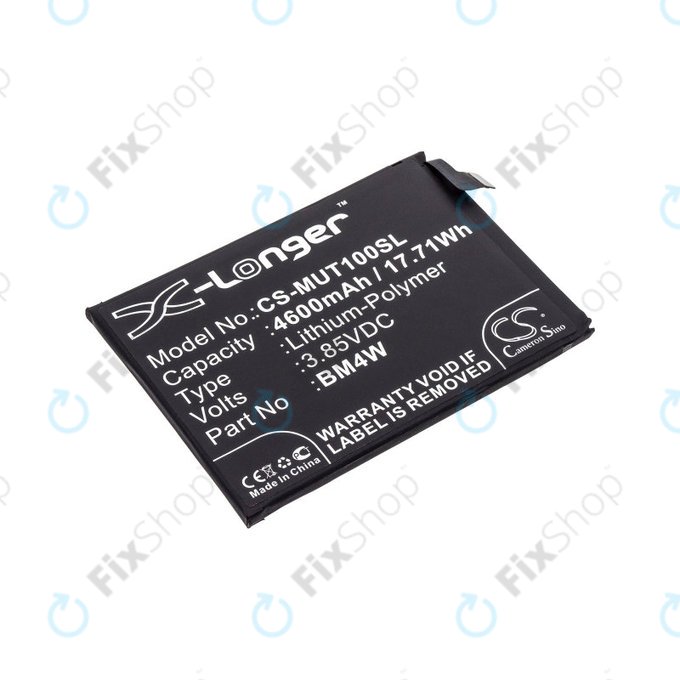 Batterie pour Xiaomi Mi 10T Lite 5G, 4600mAh, Li-Pol, 3.85 V, BM4W, HQ