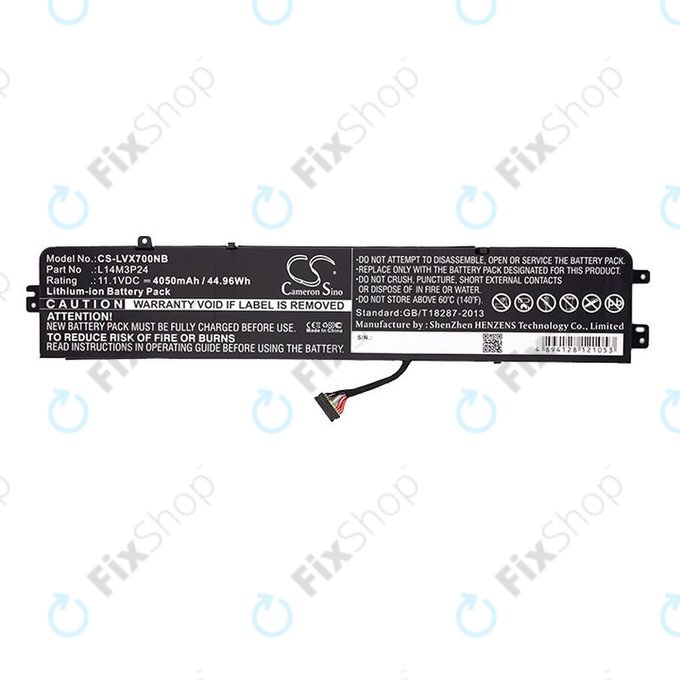 Batterie pour Lenovo Ideapad 700, Legion Y520, R720, 4050mAh, Li-Ion, 11.1V, L14M3P24, HQ