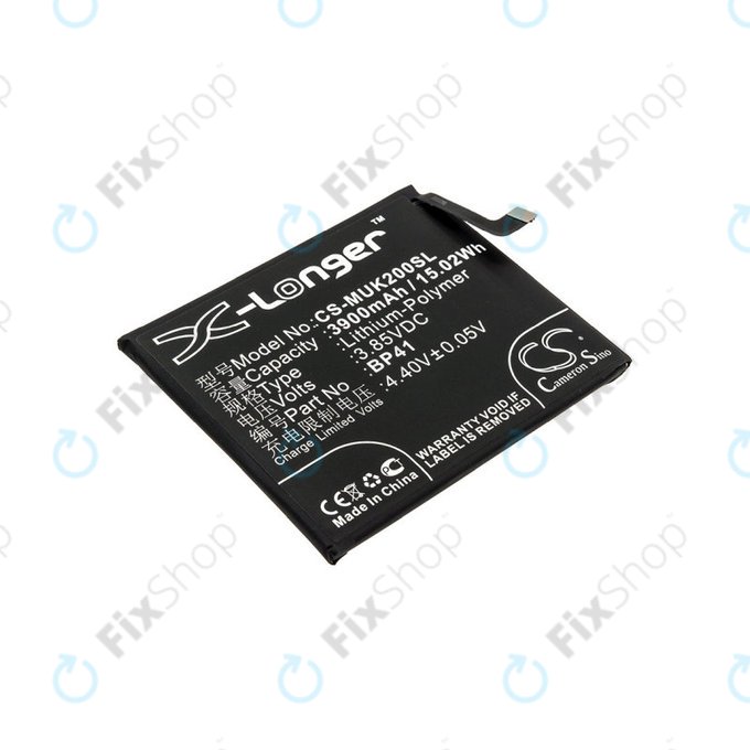 Batterie pour Xiaomi Mi 9T, Redmi K20, 3900mAh, Li-Pol, 3.85 V, BP41, HQ
