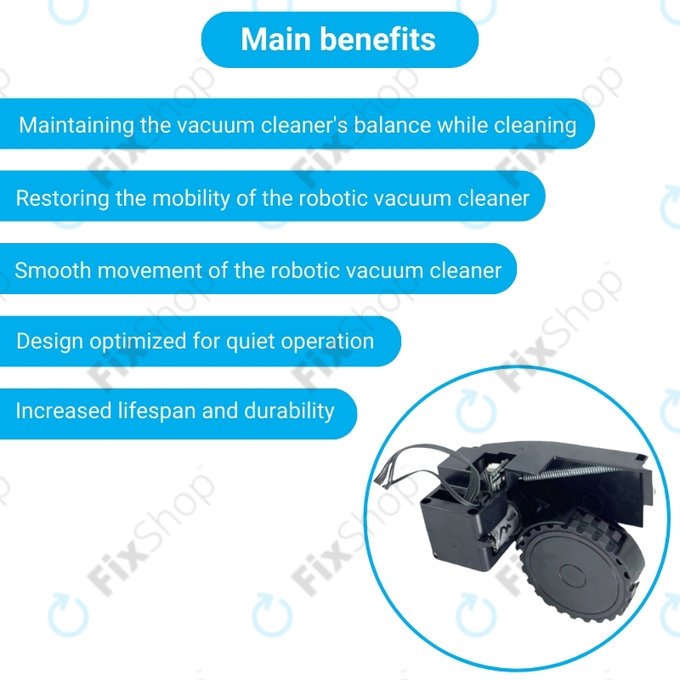 Roidmi EVE Plus - Roue avec moteur (gauche) (Noir)