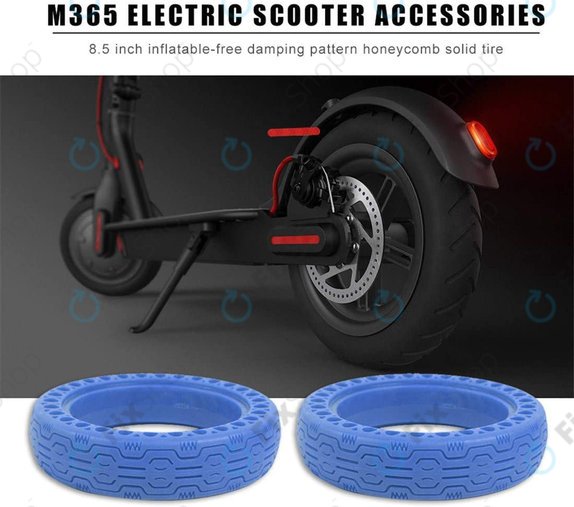 Xiaomi Mi Electric Scooter 1S, 2 M365, Essential, Pro, Pro 2 - Pneu sans chambre a air durable (Type 1) (Blue)