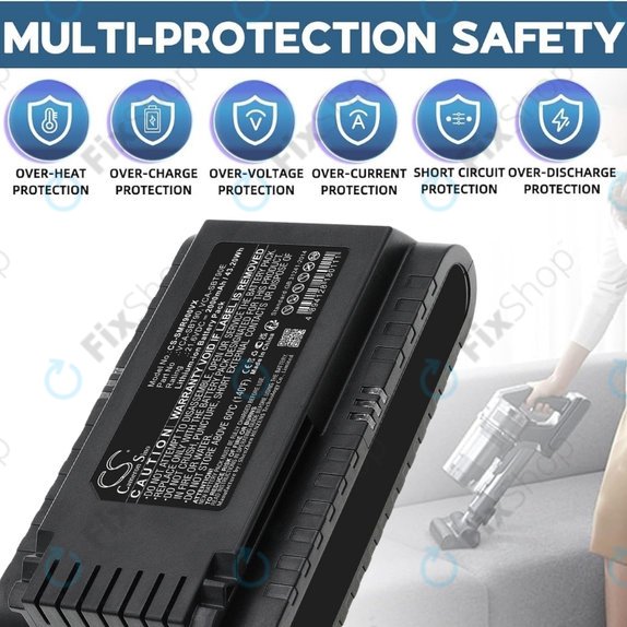 Samsung Jet 75, 75 Multi, 75 Premium, VS70, 90, VS9000 - Batterie VCA-SBT90, VCA-SBT90E, DJ96-00221A Li-Ion 21.6V 2000mAh HQ