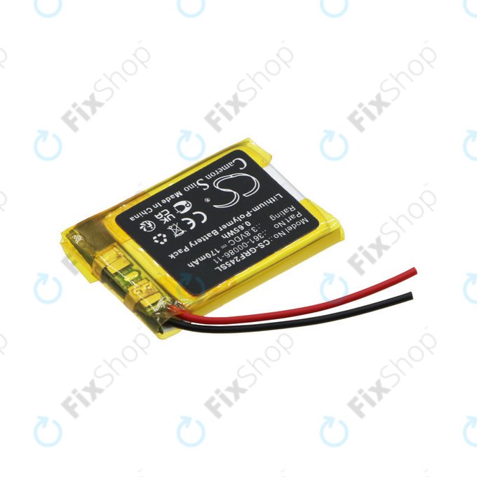 Batterie pour Garmin Forerunner 245, Forerunner 245 Music, 170mAh, Li-Pol, 3.8V, 361-00086-11, HQ