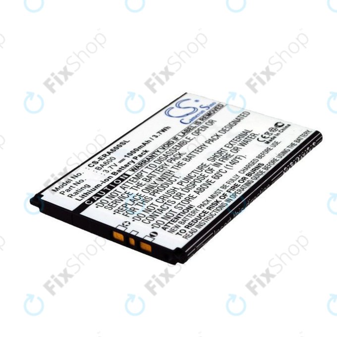 Batterie pour Sony Ericsson Kumquat, ST25, ST25i, Xperia U, 1000mAh, Li-Ion, 3.7V, BA600, HQ