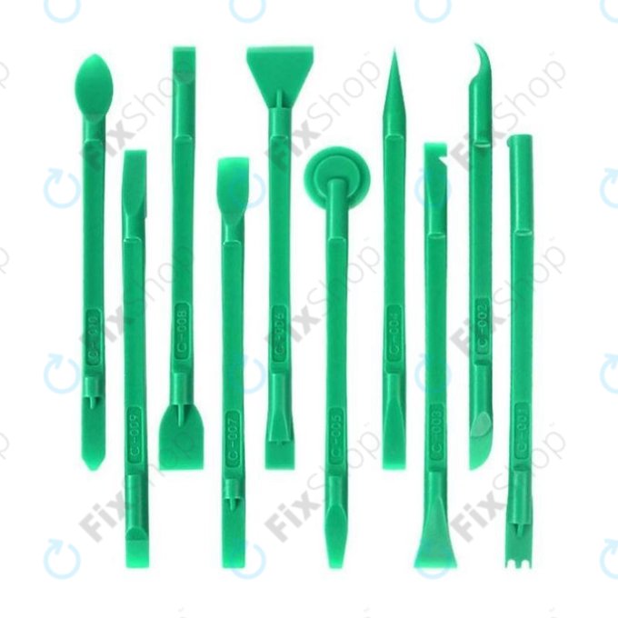 Relife RL-049C - Ensemble d'outils de démontage haute dureté 10 en 1 (Vert)