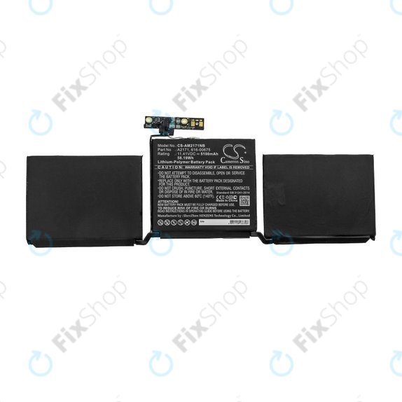 Apple MacBook Pro 13" A2159 (2019), A2289 (2020), A2338 (2020) - Batterie A2171 5100mAh HQ