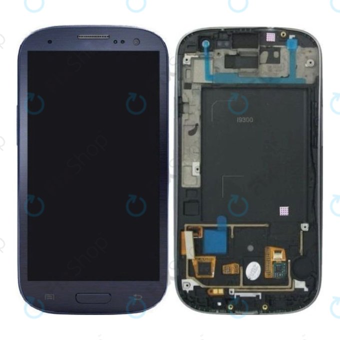 Samsung Galaxy S3 i9300 - Écran LCD + Écran Tactile + Cadre OLED (Bleu Galet)
