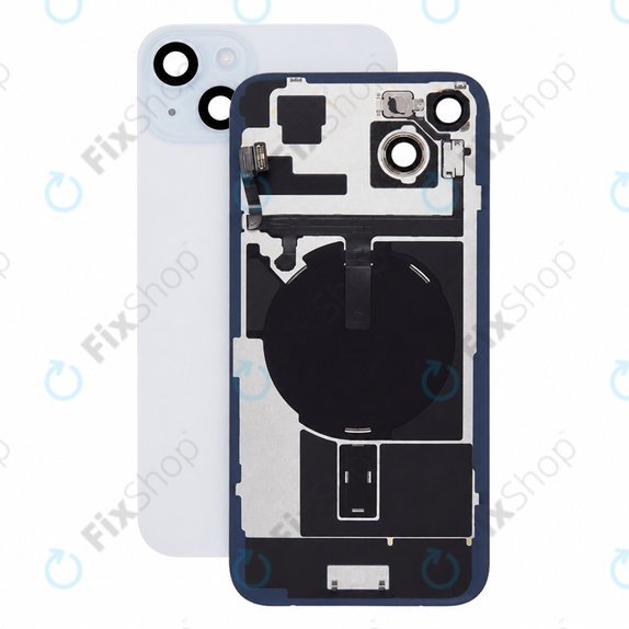 Verre de coque arrière pour iPhone 15 Plus, Black, Pulled A