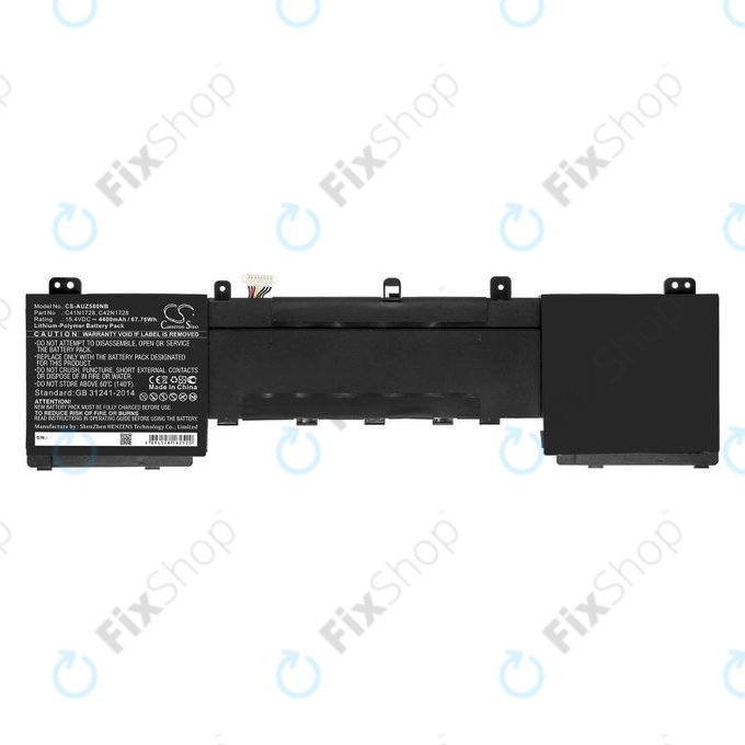 Batterie pour Asus Zenbook Pro 15, 5500VE, UX550GD, 4400mAh, Li-Pol, 15.4V, C41N1728, HQ