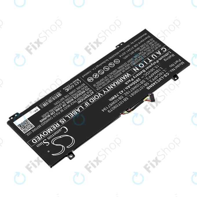 Batterie pour Lenovo Ideapad C340, Ideapad Flex, 2850mAh, Li-Pol, 15.36V, L18C4PF3, HQ