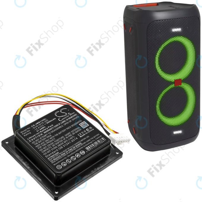 Batterie pour JBL Party Box 100, 2600mAh, Li-Ion, 14.4V, SUN-INTE-260, HQ