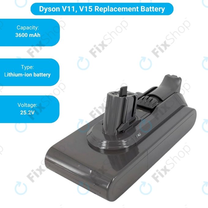 Dyson V11, V15, V15s, Outsize - Batterie SV15, SV18, 970938-01 Li-Ion 25.2V 3600mAh