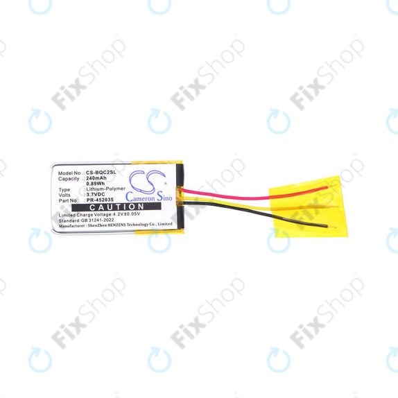 Batterie pour Bose QC20, 240mAh, Li-Pol, 3.7V, PR-452035, HQ