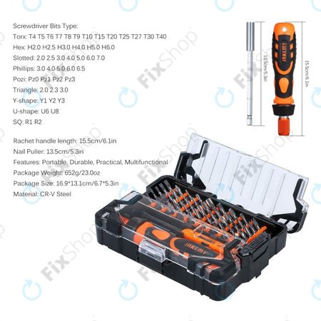 Jakemy JM-6124 - Jeu d'outils de tournevis de précision 48 en 1