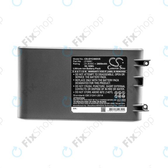 Dyson V8 - Batterie 215681, PM8-US-HFB1497A Li-Ion 21.6V 2600mAh HQ