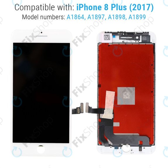 Apple iPhone 8 Plus - Écran LCD + Écran Tactile + Cadre (Blanc) Refurbished PRO