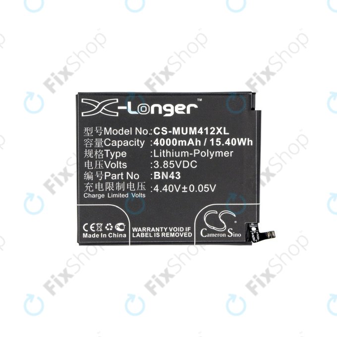 Xiaomi Redmi Note 4X - Batterie BN43 4000mAh HQ