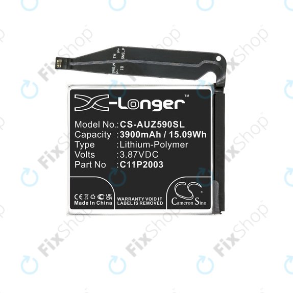 Batterie pour Asus Zenfone 8 ZS590KS, 3900mAh, Li-Pol, 3.87 V, C11P2003, HQ