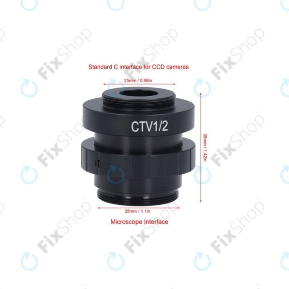 Adaptateur CTV 1/2" C-Mount pour microscope
