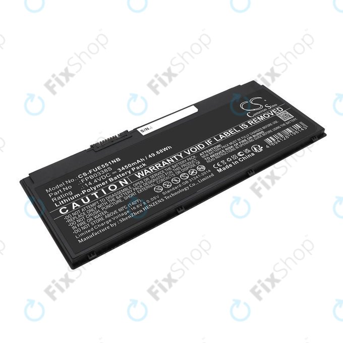 Batterie pour Fujitsu Lifebook E4411, E448, E458, 3450mAh, Li-Pol, 14.4V, FPB0338S, HQ