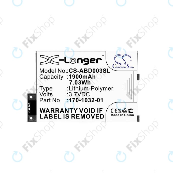 Amazon Kindle 3, 3 Wi-fi, 3G, Graphite - Batterie 170-1032-01, S11GTSF01A 1900mAh HQ