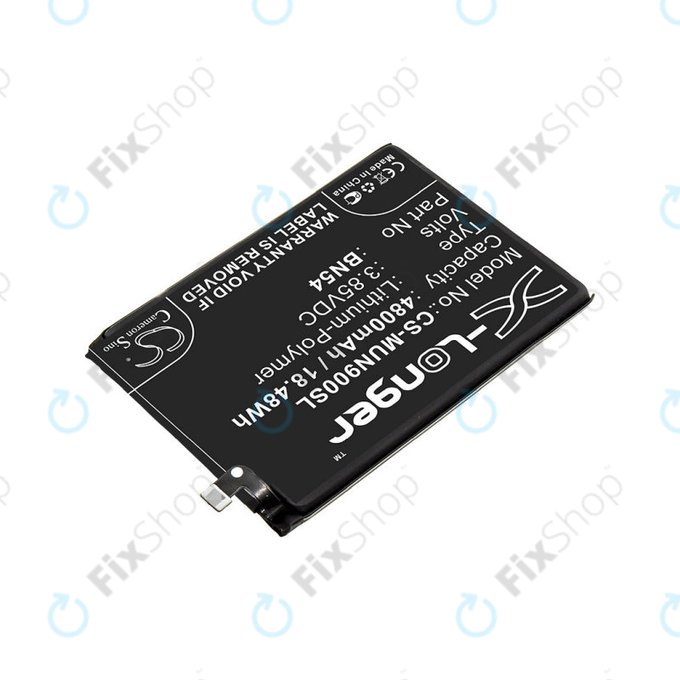Batterie pour Xiaomi Redmi 9 M2004J19G, 4800mAh, Li-Pol, 3.85 V, BN54, HQ