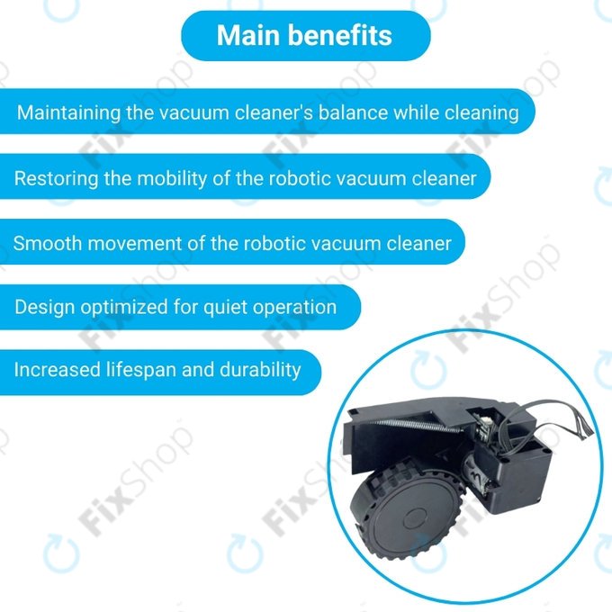 Roidmi EVE Plus - Roue avec moteur (droite) (Noir)